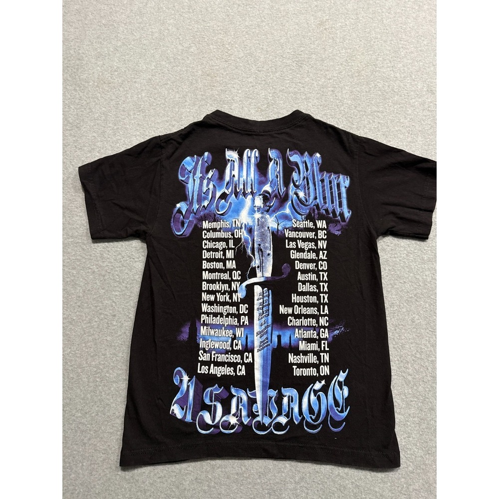 21 Savage It's All A Blur Official Tour T Shirt Size Adult S Double Sided - Picture 6 of 11